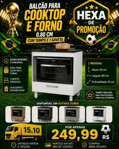 Balcão pra forno e Cooktop