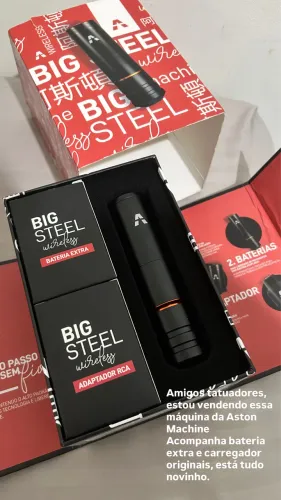 Máquina de tatuagem Pen Big Steel Aston
