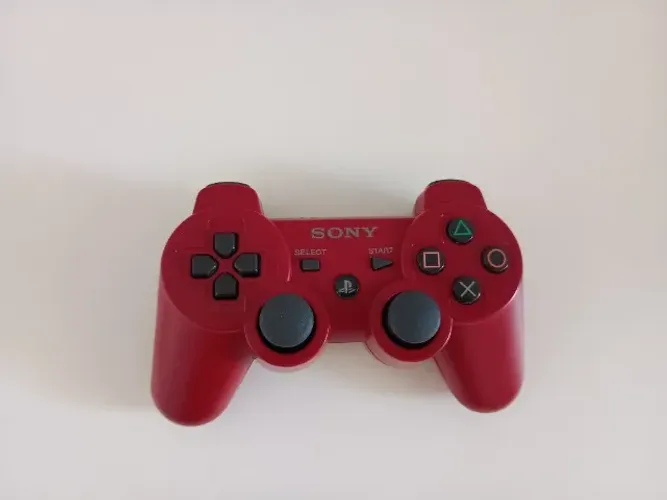 Controle joystick sem fio Sony Dualshock 3 PS3 Vermelho RARO