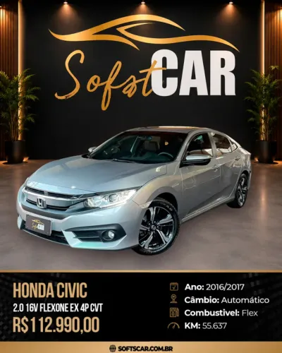 Honda Civic Sedan EX 2.0 Flex 16V Aut.4p 2017