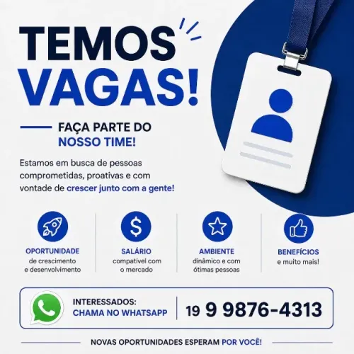 VAGAS VENDEDOR(A)