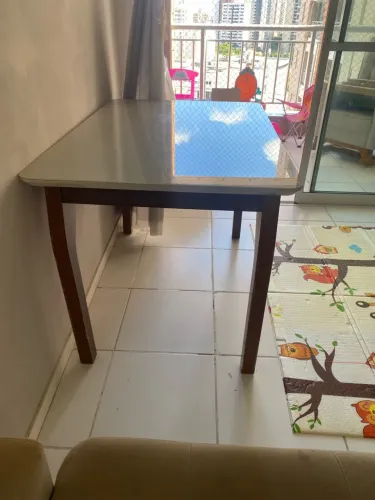 Mesa 1.20 X 80 Retangular com vidro