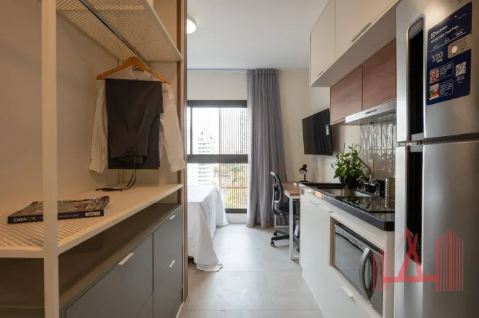 Studio MOBILIADO para Locação com 1 dormitório, com 21 m² - Moema