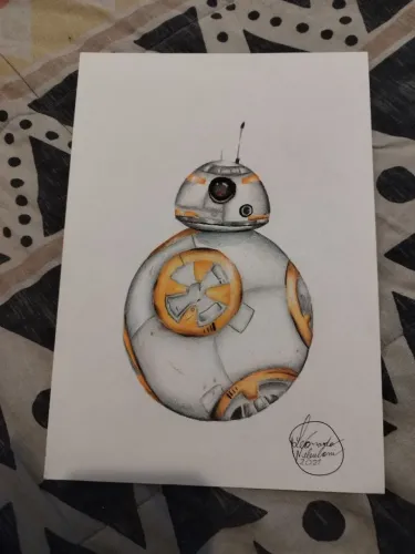 Desenho profissional personagem BB-8
