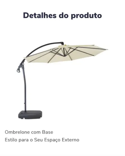 Ombrelone 3x3 lateral com base