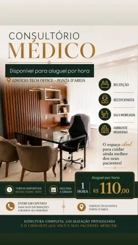 ALUGO CONSULTÓRIO R$110,00 POR HORA 