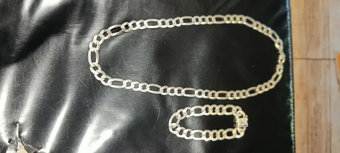 Conjunto corrente prata 925