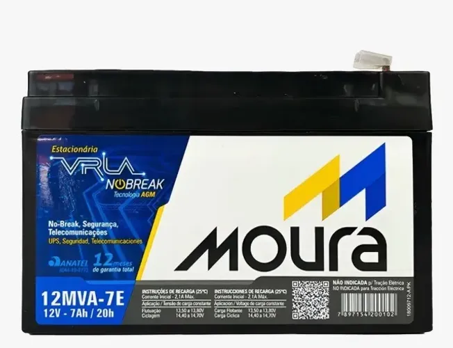 Bateria nobreak 12v 7ah moura (2unidades)