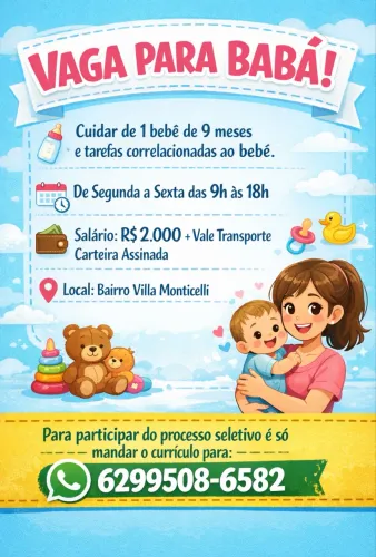 Vaga para babá 