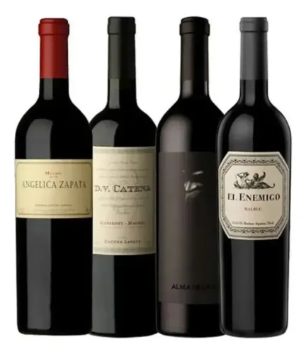 Kit 04 Vinhos (El Enemigo, Alma Negra, DV Catena e Angélica Zapata)