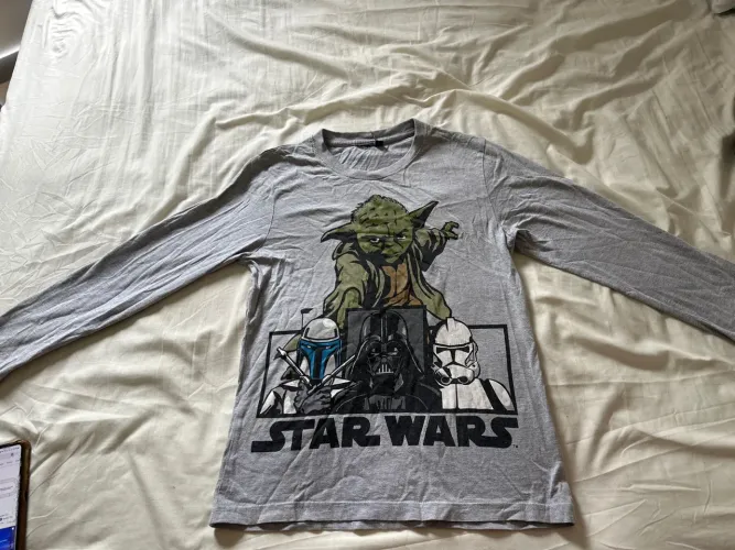Camiseta Star Wats TAM 10 cinza