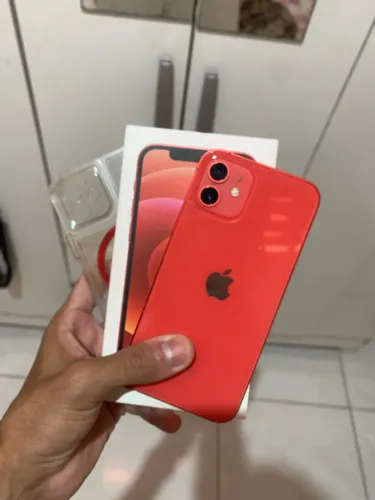 Iphone 12 red 64gb todo original na caixa