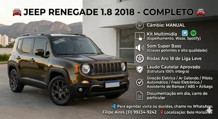 Jeep Renegade Sport 1.8 4X2 Flex 16V Mec. 2018