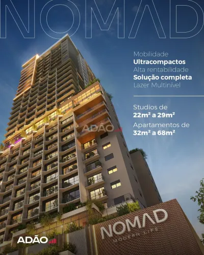 Ágio NOMAD BUENO Flat com 1 Quarto(s) e 1 banheiro(s) à Venda, 32.00 por R$ 470000.00 no s