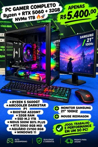 PC GAMER COMPLETO - RTX 5060