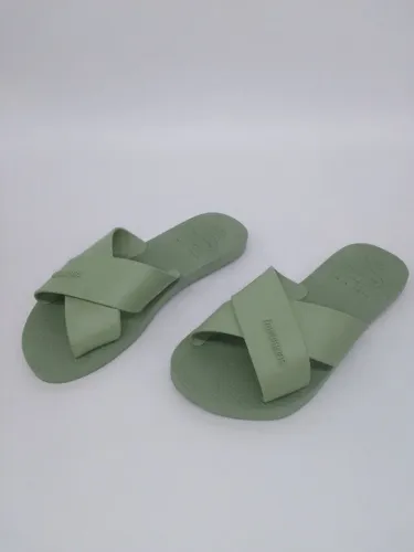 Rasteirinha Havaianas Aqua Verde Original Semi-nova Tam 33/34