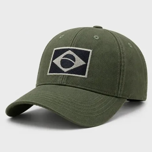 Boné Tático Bordado Bandeira Brasil Verde Militar