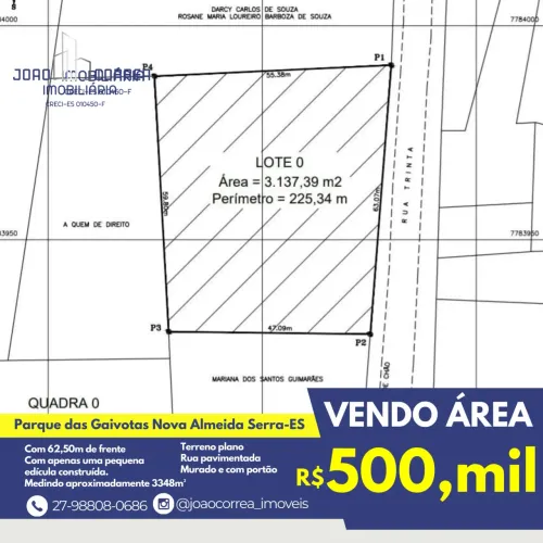 Vendo área com aprox. 10 lotes