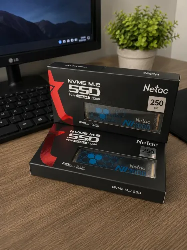 SSD NETAC 250GB E 500GB PCI-E GEN 3.0X4 - ULTRA VELOCIDADE ATE 3500mb/s