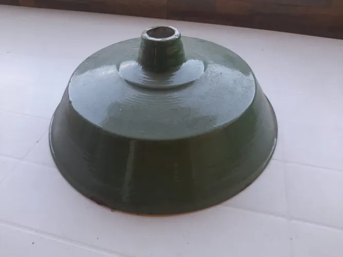 Cuba para luminária em ferro esmaltado 