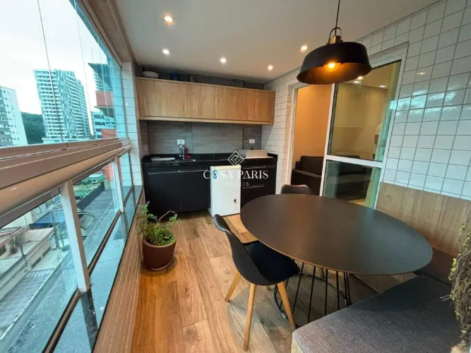 Apartamento à venda no Canto do Forte, Praia Grande - 2 dorms (1 suíte), varanda gourmet e