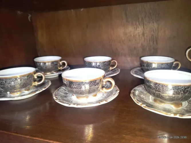 Conjunto de chá de porcelana Maua 