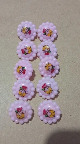 Botões decorados flor rosa