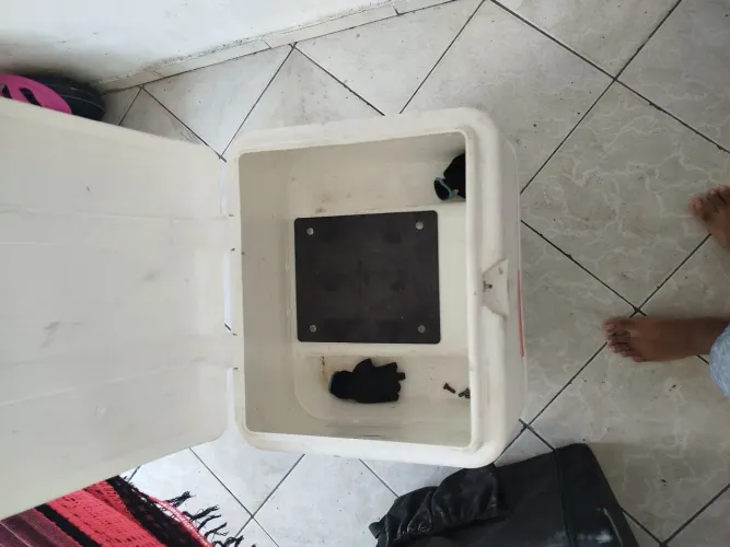 Baú pra vender já com o suporte