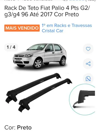 Vendo rack de teto para Palio 96 até 2017 valor 180