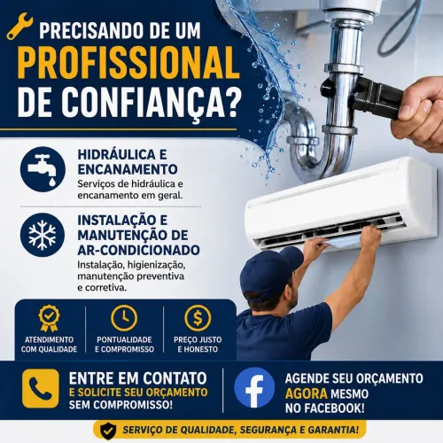 Serviços de hidráulica e Ar condicionado