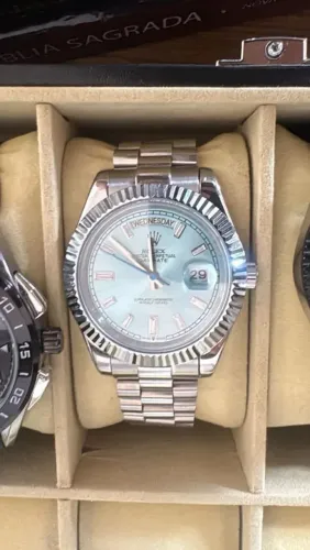 Relógio Rolex Day-Date Ice Blue Automático Linha Premium