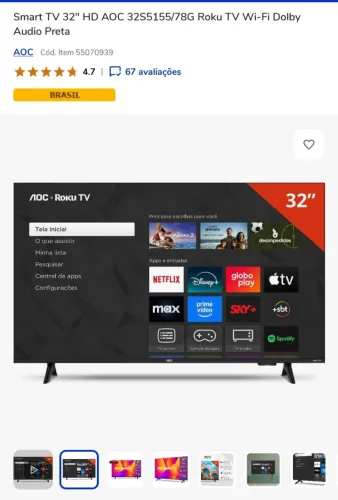 Vendo uma TV nova na caixa 32 polegadas...
