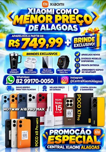 Xiaomi Poco X8 Pro Max 5G, Hotwav A18 Pro Max e Diversos modelos disponíveis 