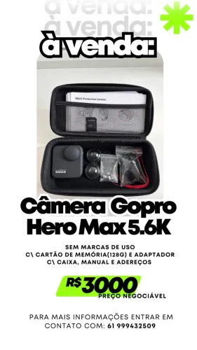 Câmera GoPro Hero Max 5.6K com BASTÃO 