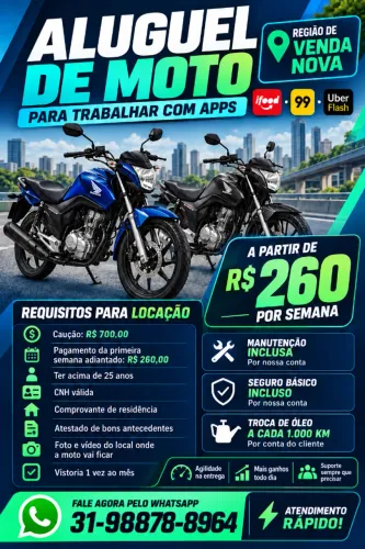 Locação de Motos - Honda CG 160 Start 2024