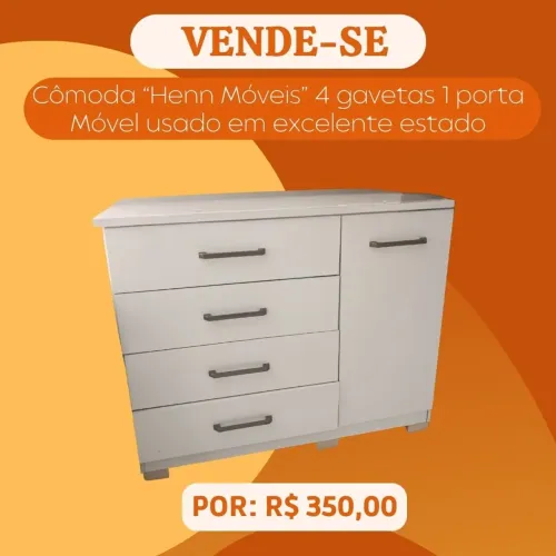 Vende-se cômoda "heen móveis" 4 gavetas 1 porta