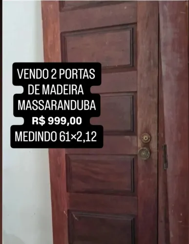 VENDO 2 PORTAS DE MADEIRA MASSARANDUBA