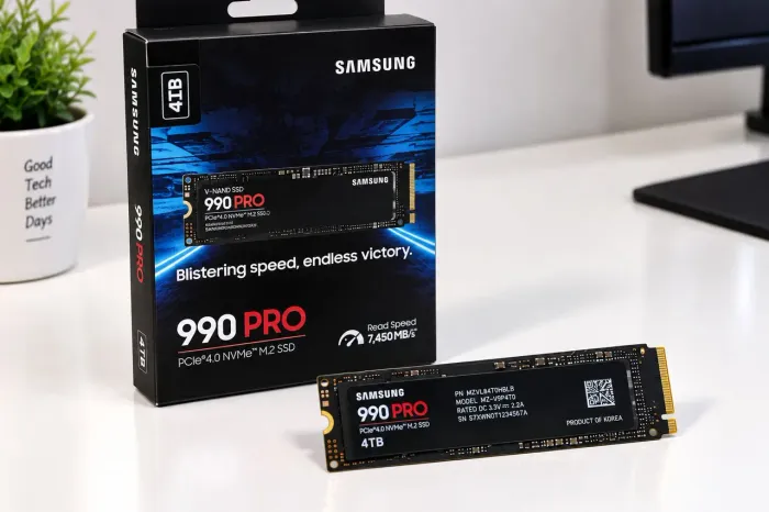 SSD NVMe M.2 Samsung 990 PRO 2.0, 4 TB PCIe 4.0 NOVO LACRADO