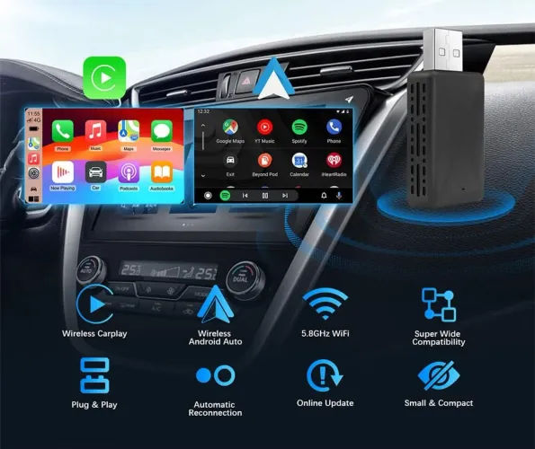 ADAPTADOR PARA CARPLAY OU ANDROID AUTO