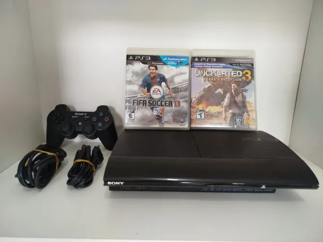 PS3 SUPER SLIM COMPLETO. VALOR MÍNIMO.