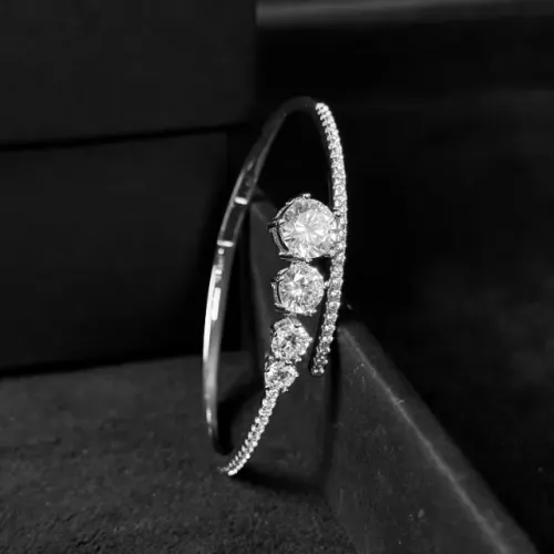Bracelete Cravejado Prata 925 Legítima Brilhantes 18cm Modelo Star