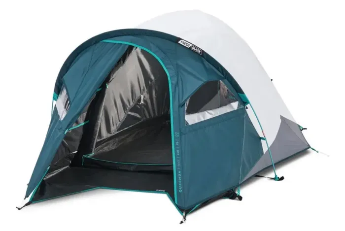Barraca De Trilha Mh100 Xl 2 Pessoas Fresh E Black Quechua Cor Azul-Branco Que