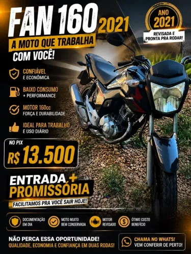 HONDA FAN 160 2021 | Revisada | R$ 13.500 no PIX