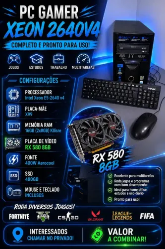 ? **PC Gamer roda vários jogos cpu mouse e teclado a venda** ?