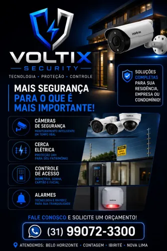 Câmeras e cerca elétrica