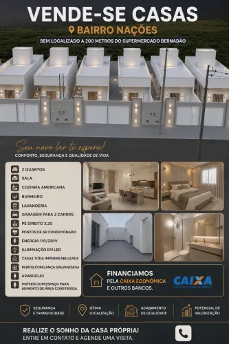 Vende-se casas novas recém terminada
