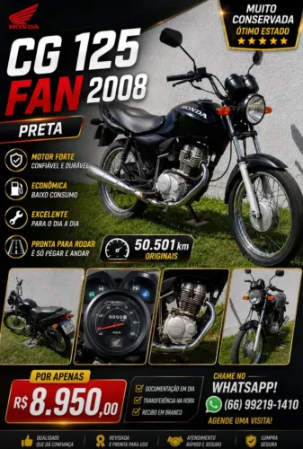 Moto cg 125 fan zera só transferir 