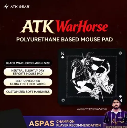 Mousepad Atk Warhorse Preto - pouco usado