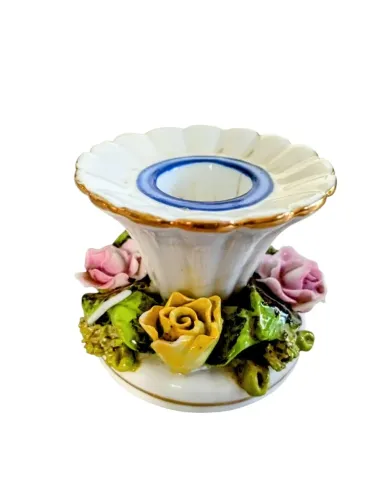 Antigo castiçal de porcelana alemã
