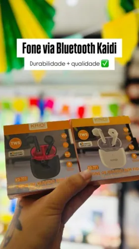 FONE VIA BLUETOOTH KAIDI DURABILIDADE + QUALIDADE